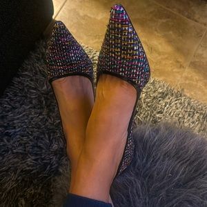 Multi-colored Tweed Heel
